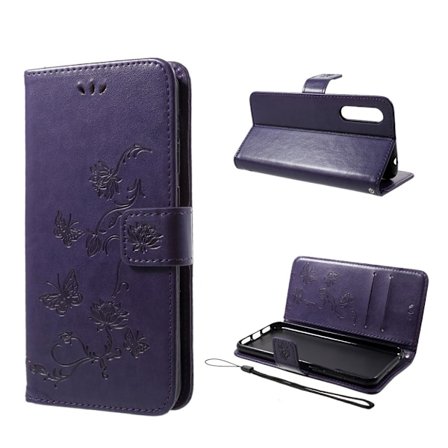 Butterfly läder Huawei P20 Pro fodral - Lila