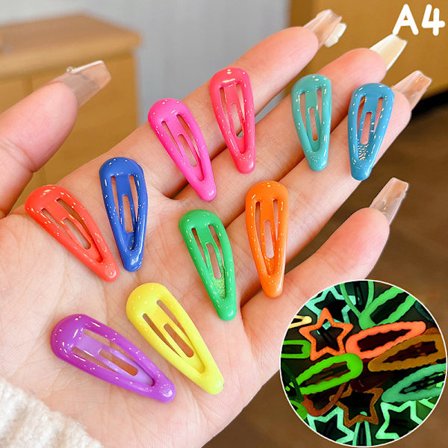 10 STK Candy Color Luminous Star Hårspænder Til Børn Piger Hovedw