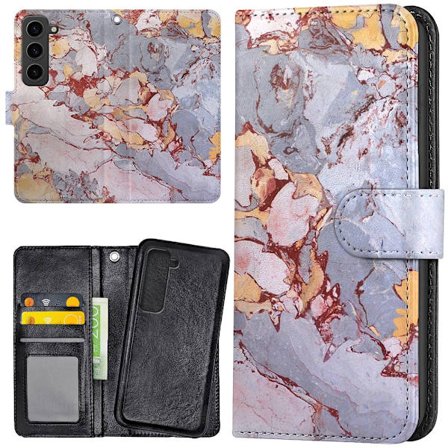 Samsung Galaxy S23 Plus - Lompakkokotelo/Kuoret Marmori