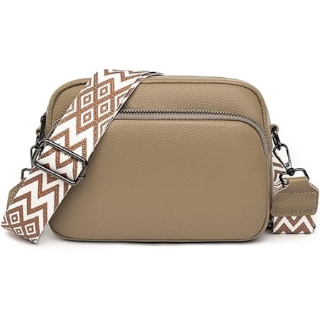 Crossbody-laukut naisille - Nahkaiset käsilaukut ja olkalaukut säädettävällä leveällä hihnalla Kamera Cross Body -laukku naisille tytöille 