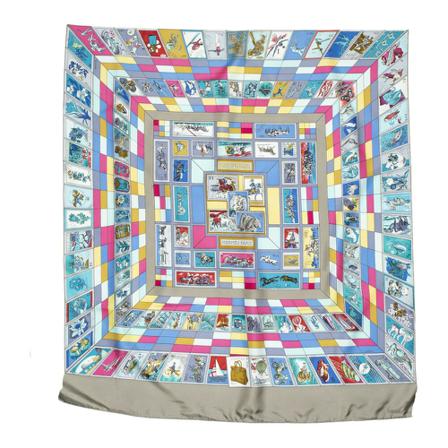Hermès Vintage, Pre-owned Scarf Grijs, Dames, Maat:ONE Size