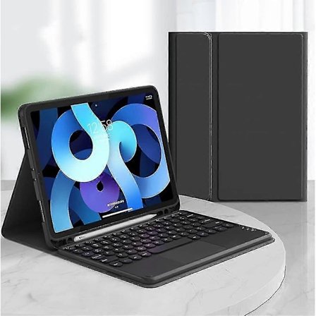 Ipad 6 Ipad 5 Air 2 Pro 9,7 tum tangentbordsfodral med pekplatta Sött runt tangentfärgstangentbord Ipad 6:e 5:e generationen löstagbart Bluetooth-