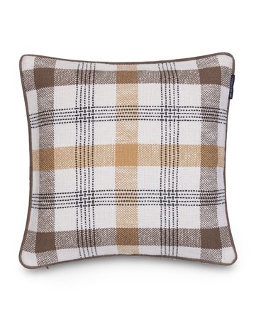 Lexington Rutet putetrekk i resirkulert bomull, oliven