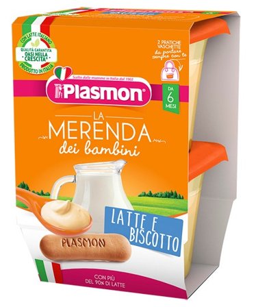 Plasmon Latte Biscotto 2x120g 6 Mesi+
