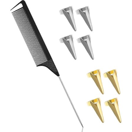 Fletning Finger Tool Hår Delingsværktøj - 9 stk Delingsringe Til Fletning af Hår