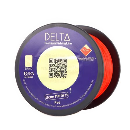 DELTA Teflon X8 Braid Red 0.19 mm/24LBS 150m