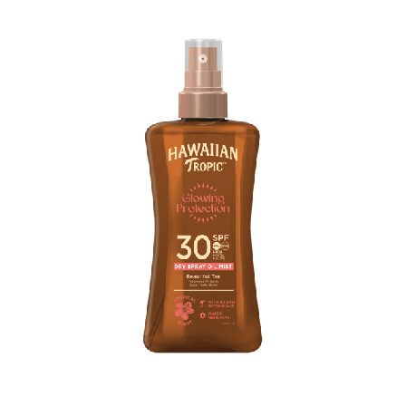 Hawaiian Tropic Glowing Protection Dry Spray Oil Mist SPF30 Solskydd & solvård Unisex 200 ML