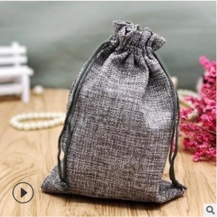 10 stycken säckvävsdragväska jutepåse säck godis DIY hantverk - on stock