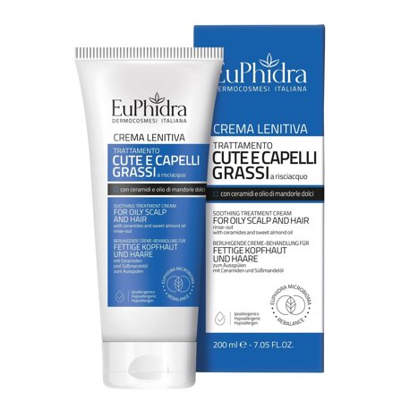 Euphidra Cura dei Capelli Crema Lenitiva Cute Capelli Grassi 200ml - Crema Capelli