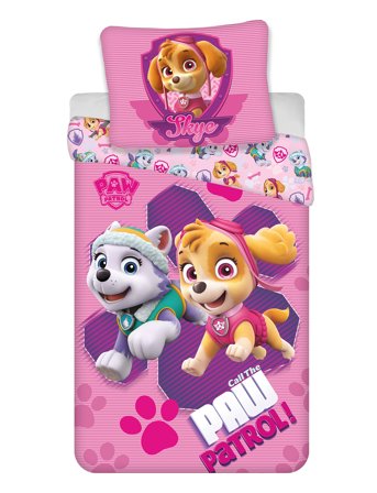 BrandMac Bed Linen Paw Patrol Pp 1105 - 140X200, 70X90 Cm - Pink - 140X200.70X90
