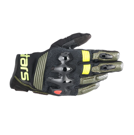 Gants Moto en Cuir Alpinestars Halo Noir/Jaune L