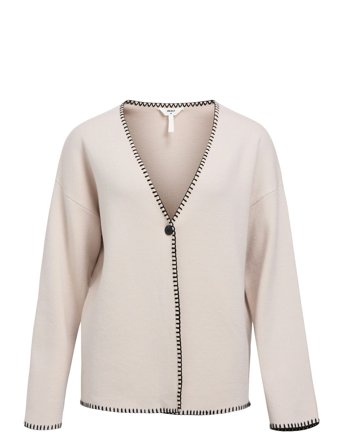 Object Objreynard Ls Stich Cardigan E Div - Grey - L