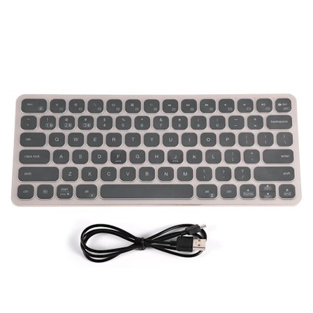 Bluetooth Trådlöst Trådbundet Tangentbord Touchpad Uppladdningsbart För IOS Android Windows Svart