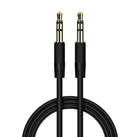 1M Aux-kabel 3,5mm Hane Stereo Jack till Jack Ljudkabel - Aux för Bilar, Hörlurar Kompatibel med iPhones, iPads, Laptops (Svart)