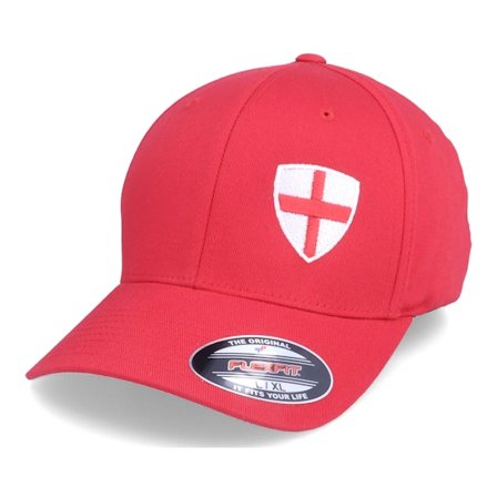 Forza - Red flexfit Czapka Z Daszkiem - England Flag Shield Red Flexfit @ Hatstore