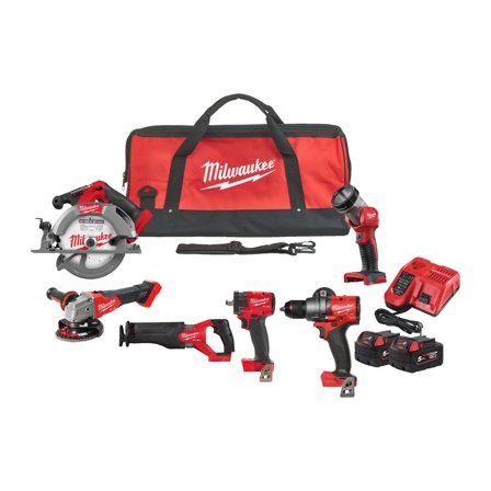 Milwaukee M18 FPP6H3-502B Verktøysett, Maskiner