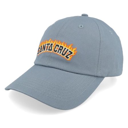 Santa Cruz - Blå unconstructed Keps - Burnt Collegiate Cap Heritage Blue Dad Cap @ Hatstore
