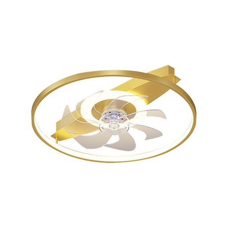 Vardagsrumsfläktlampa Integrerad taklampa Frekvenskonvertering Mute ljuskrona med elektrisk fläkt