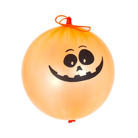 Halloweenballong med latex och gummiband (Orange)