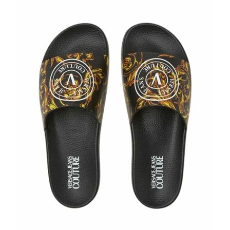 Versace Jeans Couture, Shoes Scarpa Black + Gold Zwart, Dames, Maat:36 EU