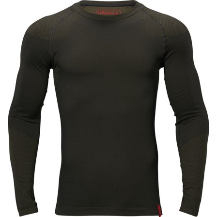 Härkila Men's Härkila Base Active L/S Round Neck Men base layer tops Green XS/S