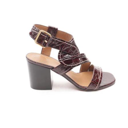 Chloé Pre-owned, Pre-owned Leather sandals Bruin, Dames, Maat:38 EU