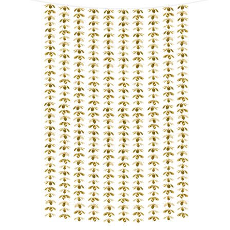 Dørforheng Blomster Gull