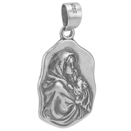 Neitsyt Maria -kaulakoru S925 hopea, tyylikäs retrotyyli, käsintehty, hieno muotoilu, äiti Maria -kaulakoru