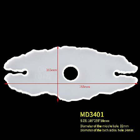 Stor silikonvinglas hållare hartsgjutningsform silikon oregelbunden bricka underlägg epoxi form