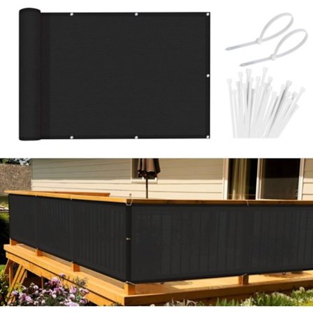 100 x 400 cm, altanbeskyttelse for privatliv, vind- og UV-beskyttelse,【GKS】
