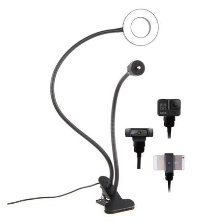 2 i 1 LED-ringlys LED Selfie-ringlys med mobiltelefonholder