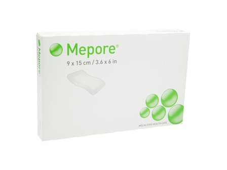 Mepore Selvheftende kompress, Steril, 9 cm x 15 cm, 5 stk.