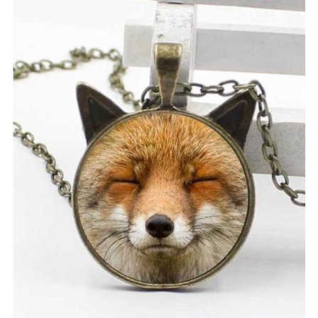 Necklace - Fox - Ears - Cabochon