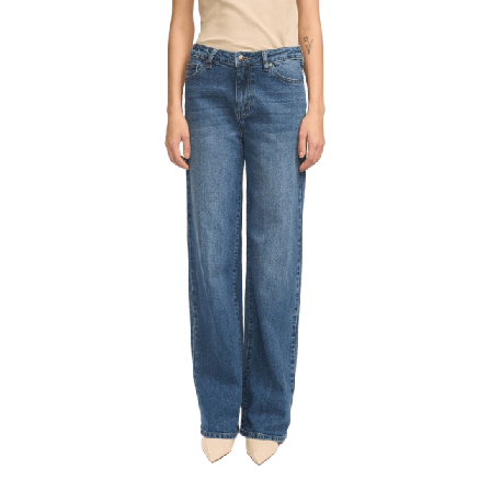 Soft Rebels Srwilla Midwaist Wide Jeans - Imagine Dark Blue Dam Blå XL