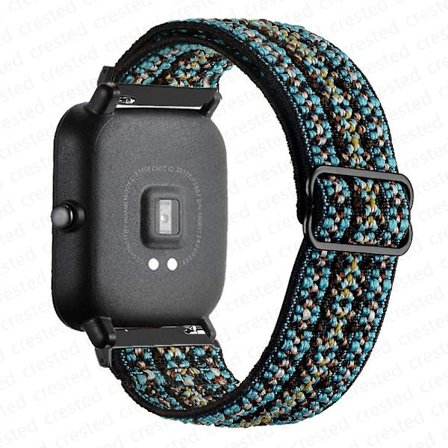 20 mm/22 mm bånd for Amazfit Gts 4//2/2e/3/gts2 Mini/gtr 4/3/pro/gtr2/47 mm/stratos Nylon elastisk klokkearmbånd Amazfit bipsrem
