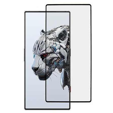 Härdat glas skärmskydd för ZTE nubia Red Magic 8S Pro, elektropläterad silkestryck, full lim, helskärm