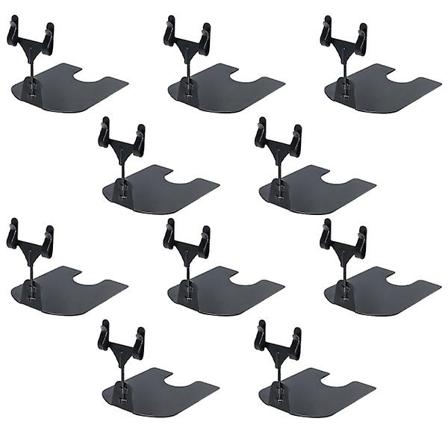 10 stk. Tilpassede Flagstangs Holder Klemme Reklame Tag Klip Sort Skilt Klip Plastik Reklame Stativ Etiket Stativ Sort 8X6.5X5cm Black 8X6.5X5cm