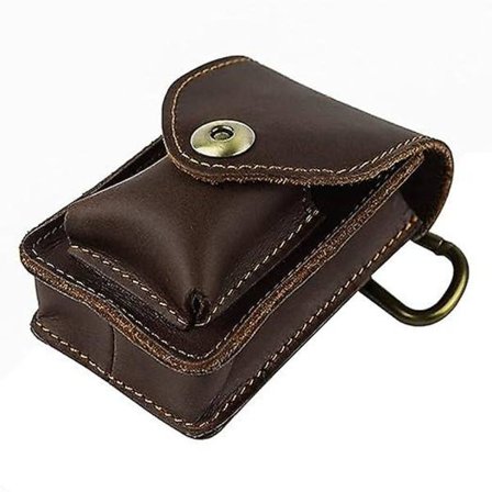 (tummanruskea) Auton avaimen signaalin suojapussi, retro nahkainen auton avainkotelo, korttikotelo, miesten vyölaukku, lompakko, luottokortti, naisten