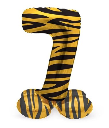 Sifferballong stående Tiger Chic 41 cm "0-9" Siffra 7