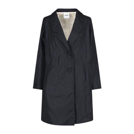 Aspesi Single-Breasted Coats Sort, Dame Uldfrakker