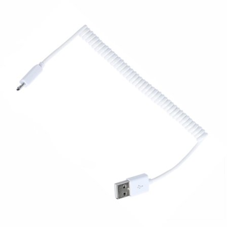 Android Load Cable USB / Micro USB Spiral Cable (White)
