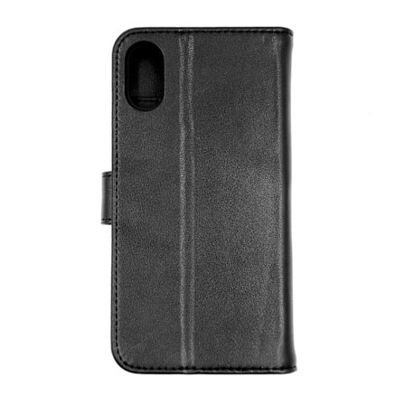 iPhone XR Plånboksfodral Läder med Stativ - Svart