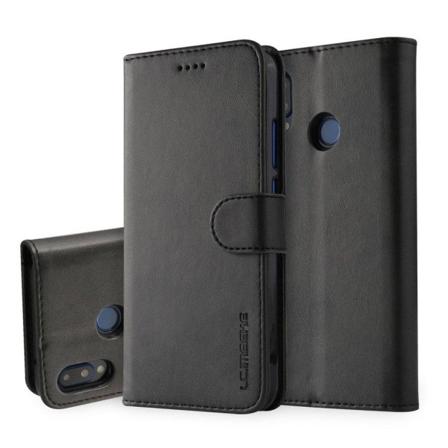 Huawei P20 Lite LC.IMEEKE PU Nahkainen Lompakko Kotelo Kortti Paikoilla - Musta Black