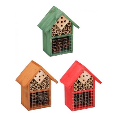 Puinen hyönteishotelli - 16 x 9 x 19 cm