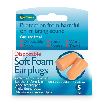 Soft Foam Skumørepropper 5 par, Tøj & Bolig, Ører, Ørepropper