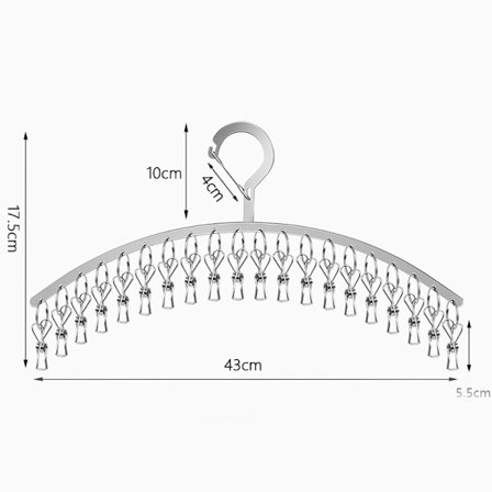 Stainless Steel Hanger Multi Clip Hanger 20 CLIPS 20 CLIPS