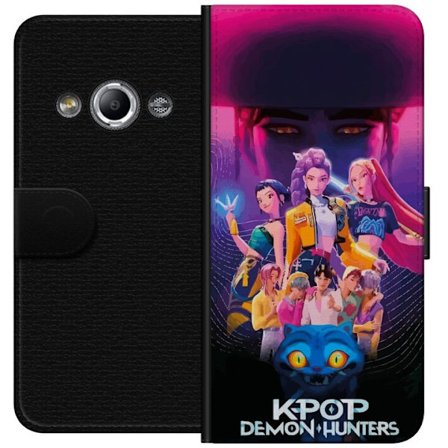 Yhteensopiva Lompakkokotelo Samsung Galaxy Xcover 3 Kpop Demon Hunters juliste värikkäillä sankareilla, neonvaloilla ja eeppisellä fantasia-anime-