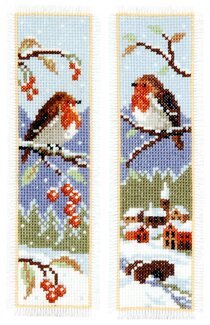 Stickpackung Lesezeichen Rotkehlchen 2-er Pack