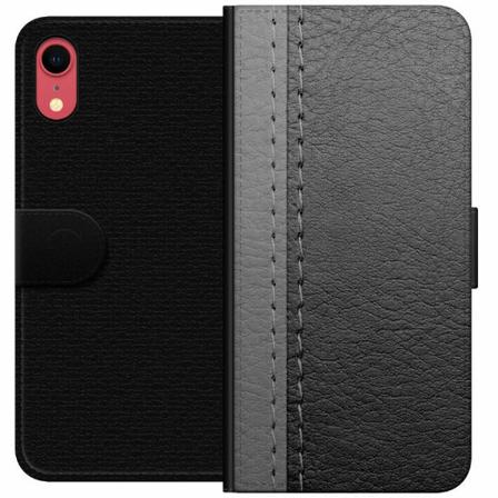 Apple Iphone Xr Plånboksfodral Black & Grey Leather