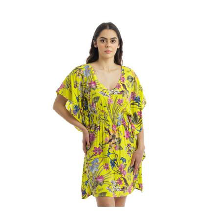 Liu Jo Short Kjole With Print Gul, Dame